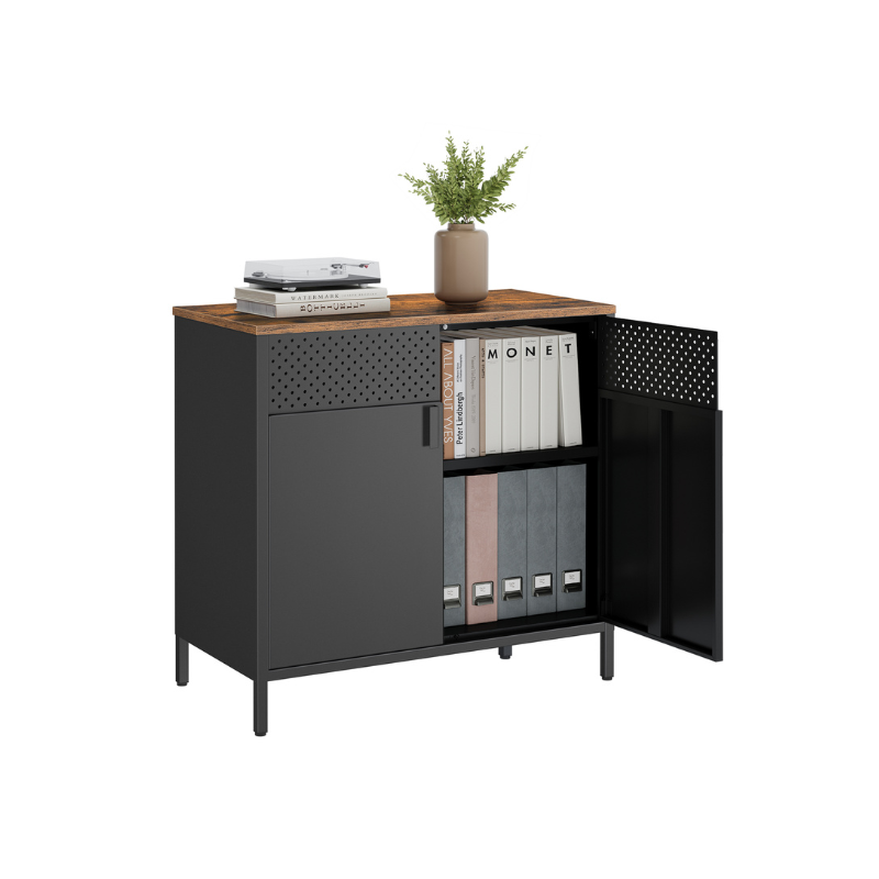 Metal Storage Sideboard | Buffet Cabinet With Adjustable Shelf