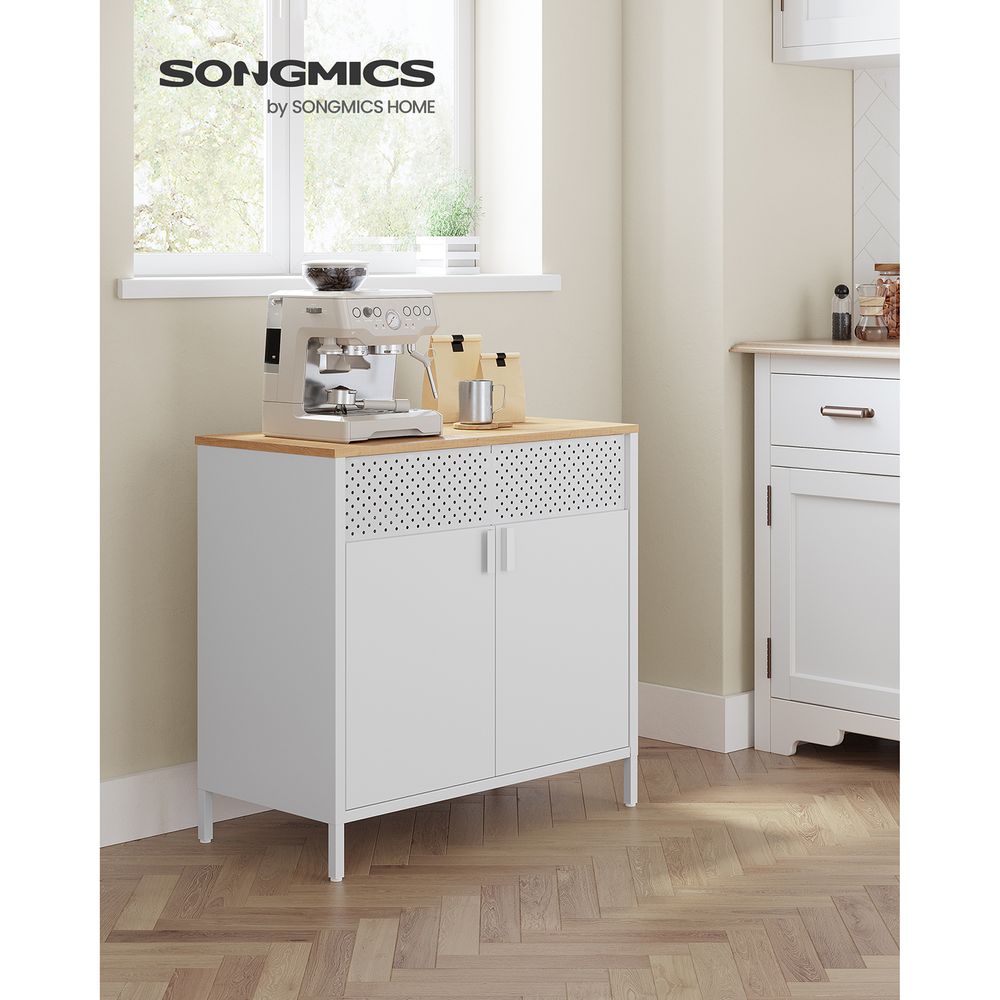 Metal Storage Sideboard | Buffet Cabinet With Adjustable Shelf