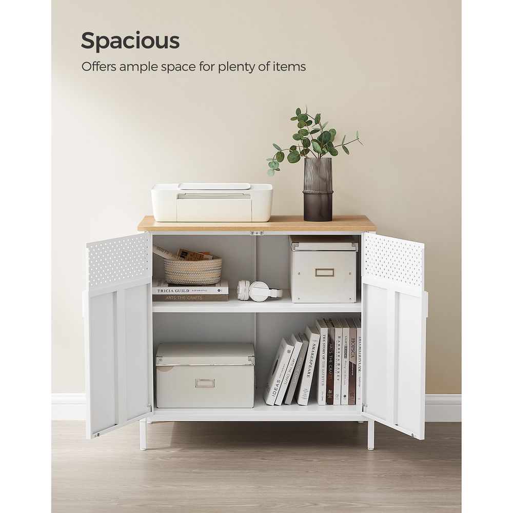 Metal Storage Sideboard | Buffet Cabinet With Adjustable Shelf