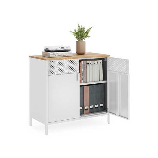 Metal Storage Sideboard | Buffet Cabinet With Adjustable Shelf