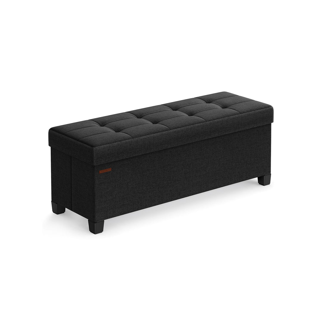 Storage Ottoman Bench | Linen-Look Seating With Hidden Storage