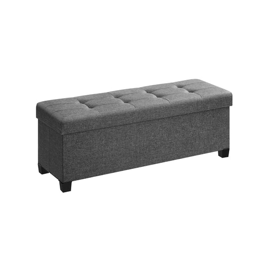 Storage Ottoman Bench | Linen-Look Seating With Hidden Storage