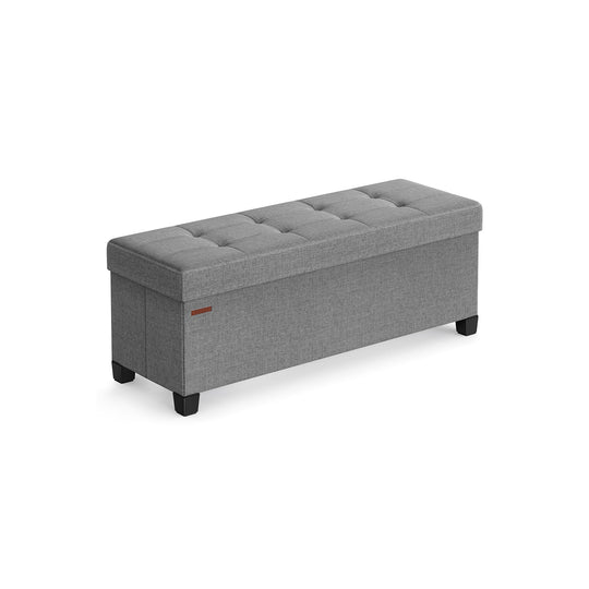 Storage Ottoman Bench | Linen-Look Seating With Hidden Storage