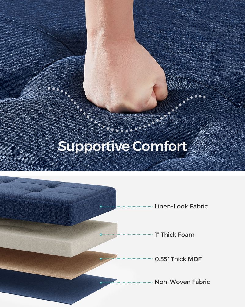 Storage Ottoman Bench | Linen-Look Seating With Hidden Storage