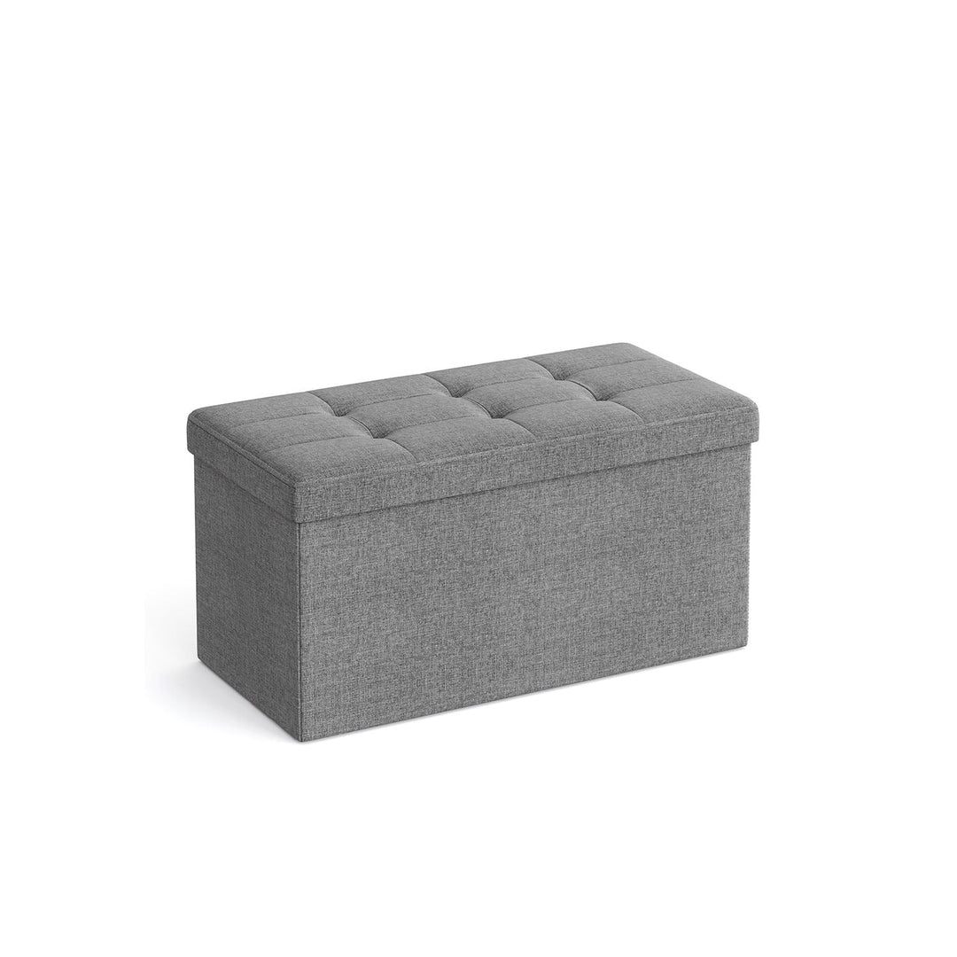 Storage Ottoman Bench | Folding Upholstered Seating With Storage
