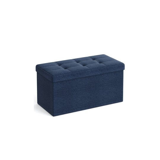 Storage Ottoman Bench | Folding Upholstered Seating With Storage