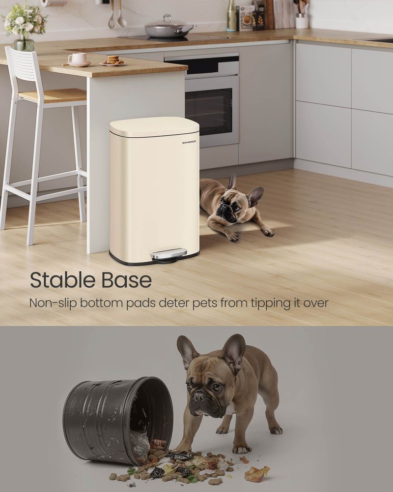 Step Pedal Trash Can | Quiet Close Lid For Kitchens