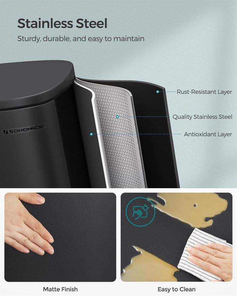 Step Pedal Trash Can | Quiet Close Lid For Kitchens