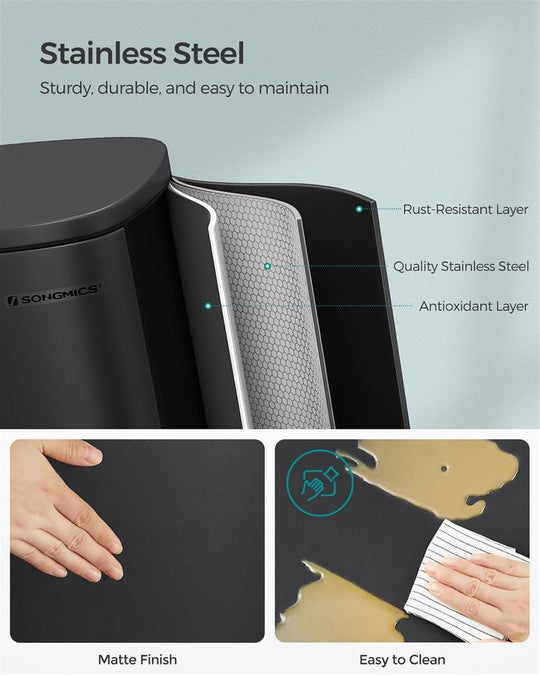 Step Pedal Trash Can | Quiet Close Lid For Kitchens