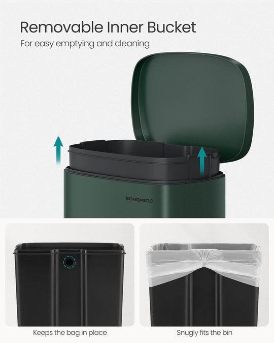 Step Pedal Trash Can | Quiet Close Lid For Kitchens