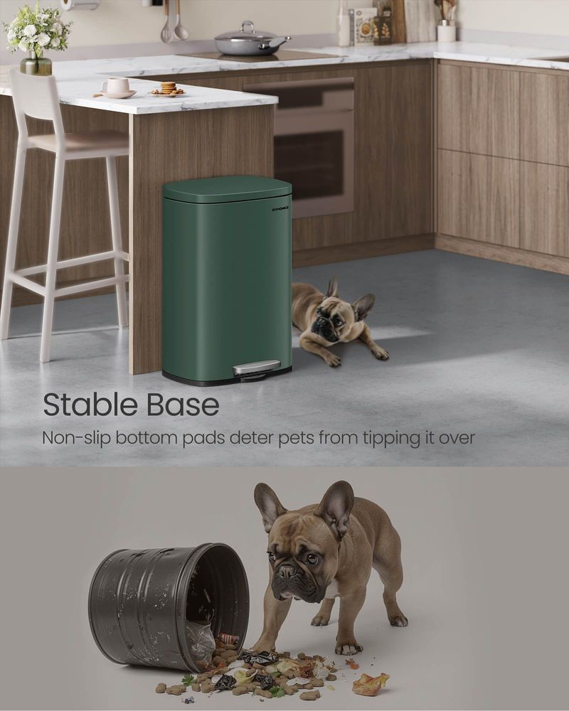 Step Pedal Trash Can | Quiet Close Lid For Kitchens