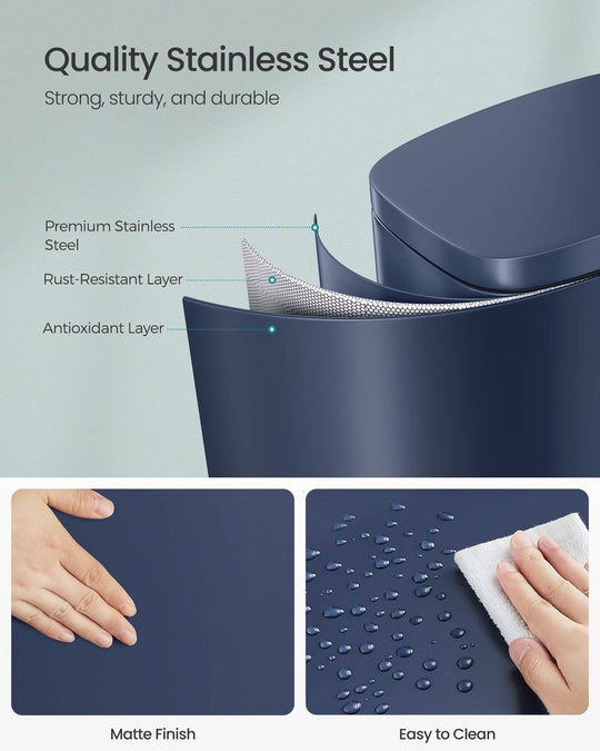 Step Pedal Trash Can | Quiet Close Lid For Kitchens