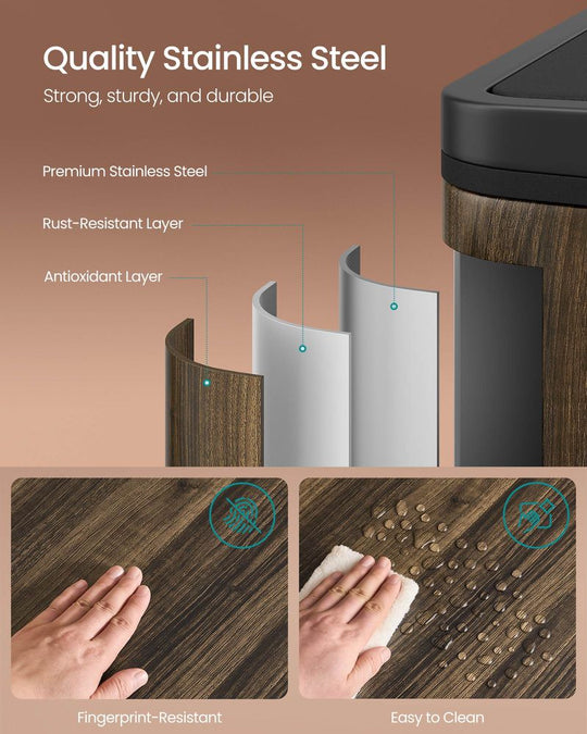 Dual Compartment Step Trash Can | Recycling Bin For Kitchens