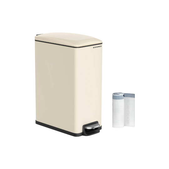 Slim Step Trash Can | Quiet Close Lid For Narrow Spaces