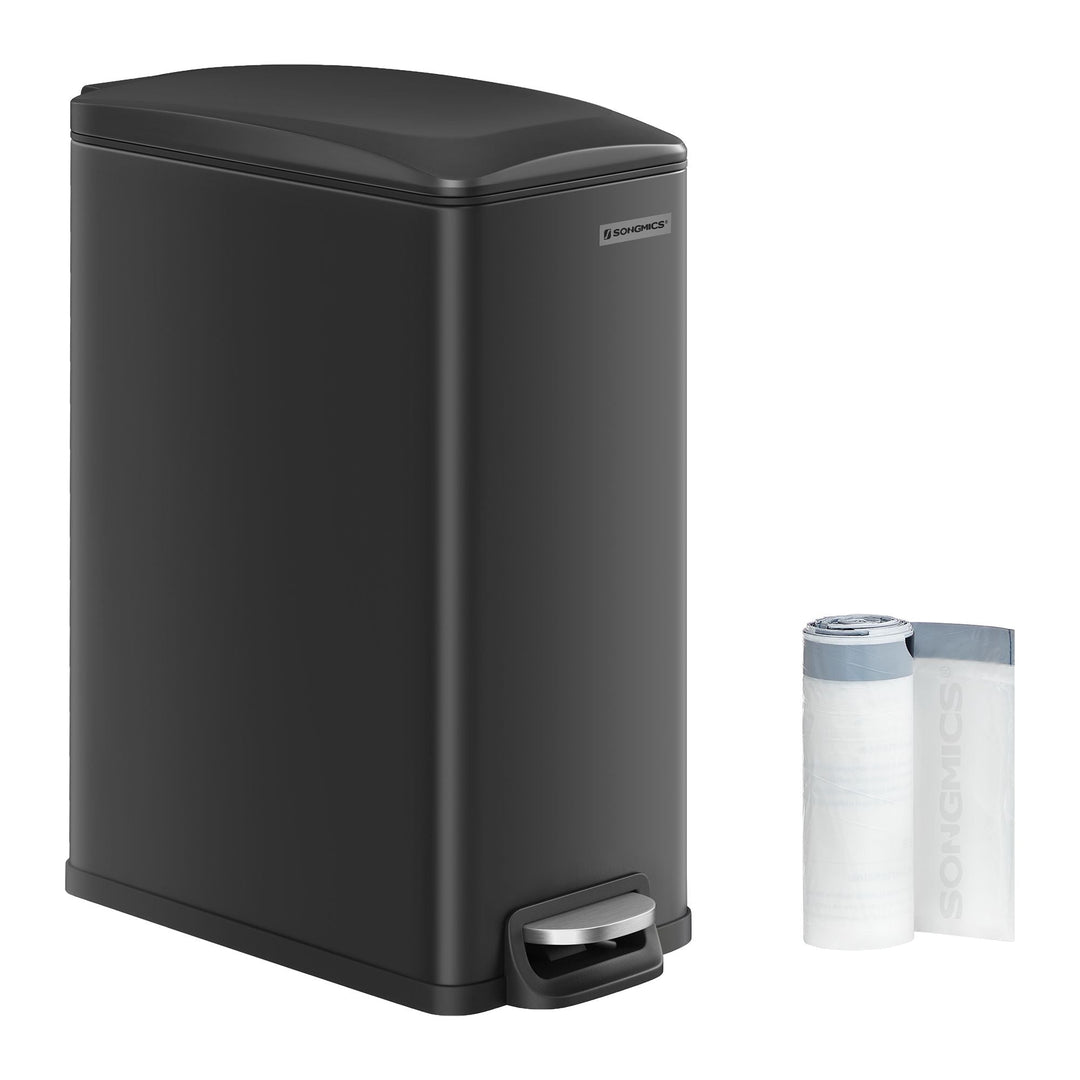Slim Step Trash Can | Quiet Close Lid For Narrow Spaces