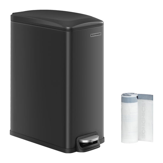 Slim Step Trash Can | Quiet Close Lid For Narrow Spaces