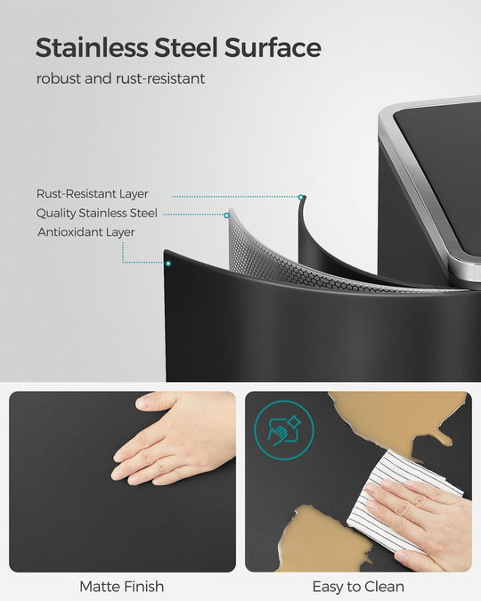 Dual Compartment Step Trash Can | Recycling Bin For Kitchens