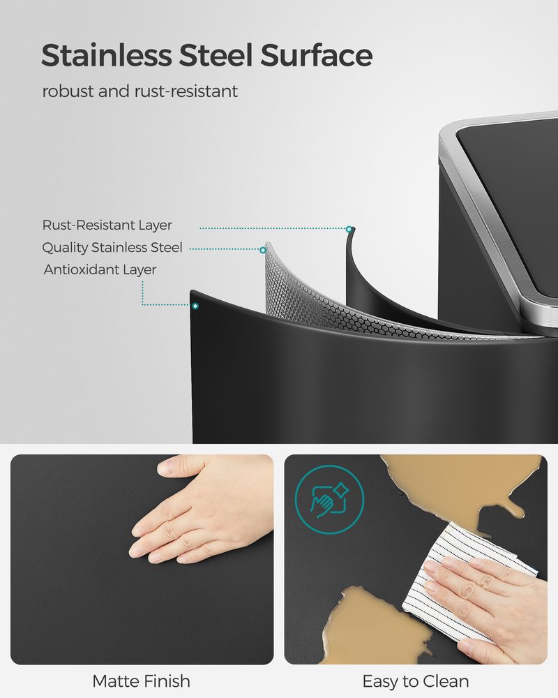 Dual Compartment Step Trash Can | Recycling Bin For Kitchens