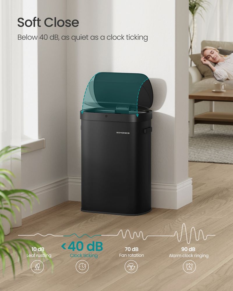 Motion Sensor Trash Can | 13-Gallon Touch-Free Kitchen Bin