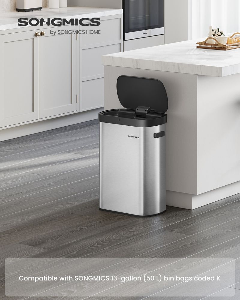 Motion Sensor Trash Can | 13-Gallon Touch-Free Kitchen Bin