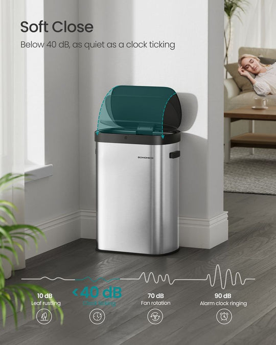 Motion Sensor Trash Can | 13-Gallon Touch-Free Kitchen Bin