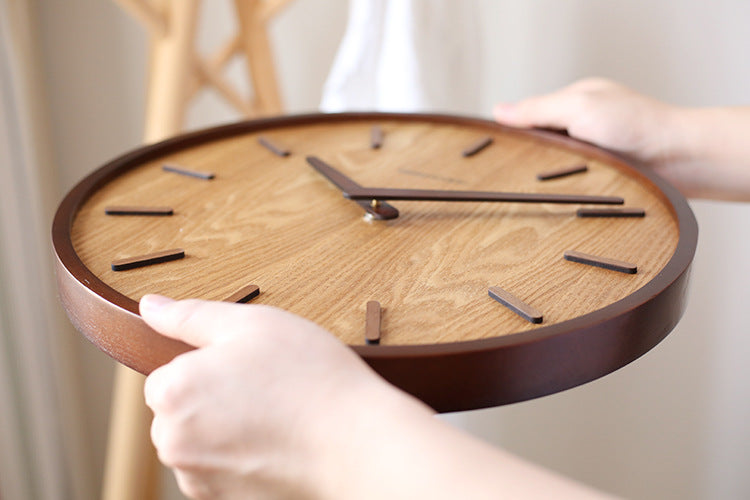 Wood Grain Wall Clock | Silent Quartz Movement