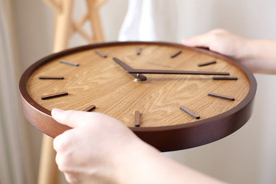 Wood Grain Wall Clock | Silent Quartz Movement