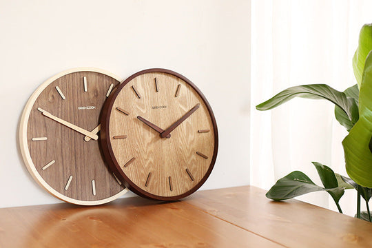 Wood Grain Wall Clock | Silent Quartz Movement