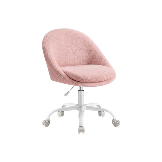 Swivel Vanity Chair | Wheeled Accent Chair With Backrest