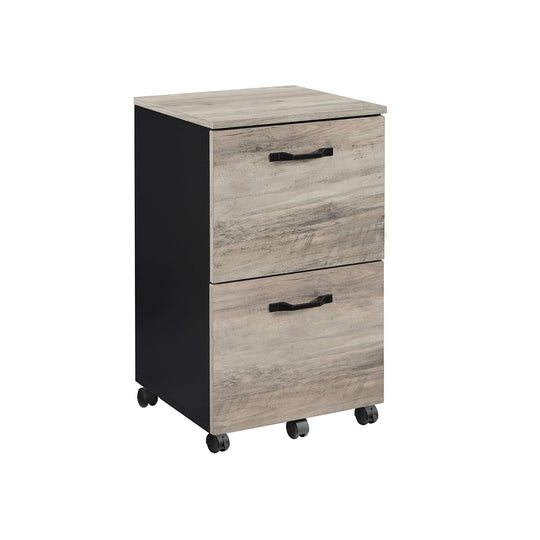 Rolling File Cabinet | Lockable Two Drawer Under Desk Storage