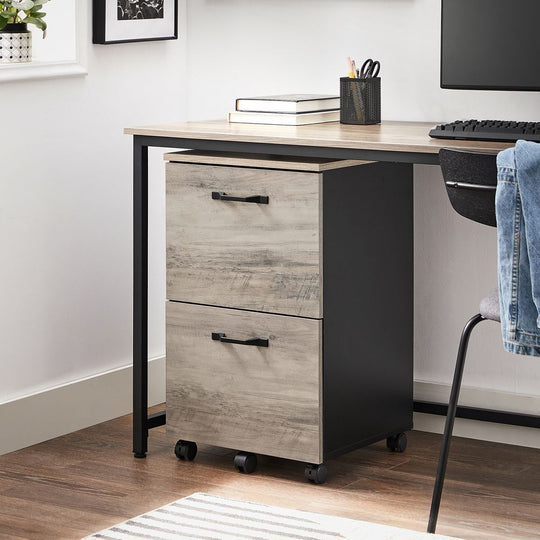 Rolling File Cabinet | Lockable Two Drawer Under Desk Storage