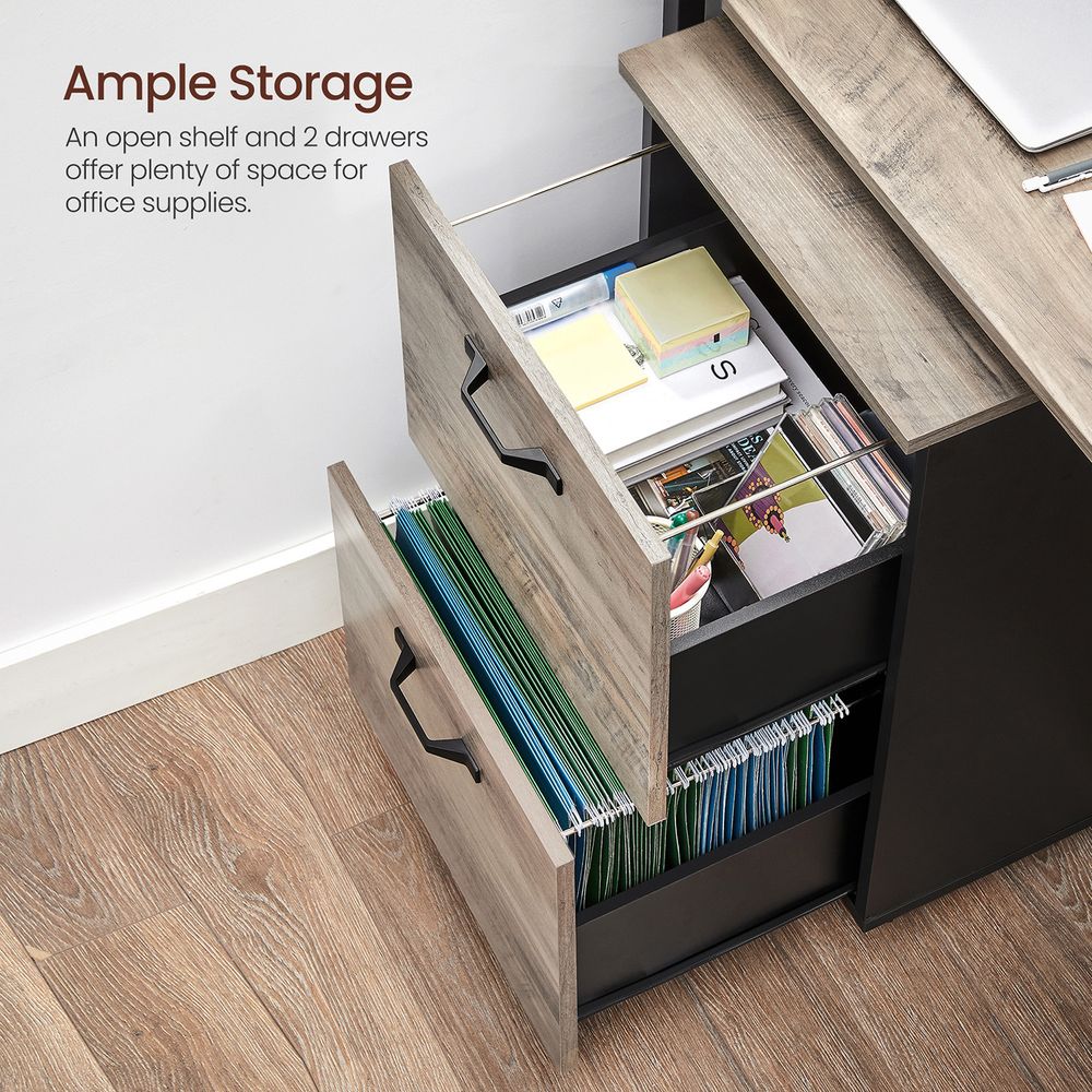Rolling File Cabinet | Lockable Two Drawer Under Desk Storage