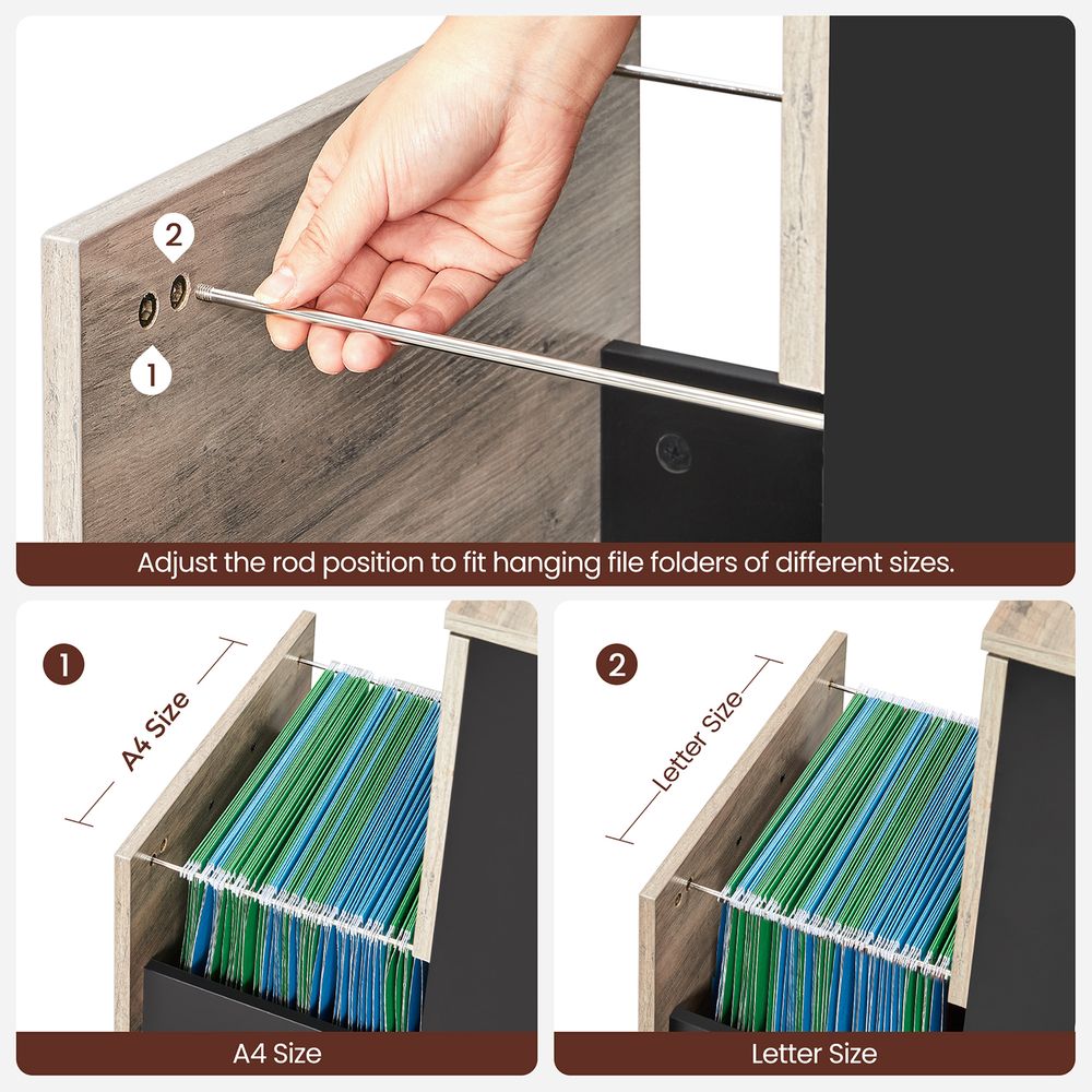 Rolling File Cabinet | Lockable Two Drawer Under Desk Storage