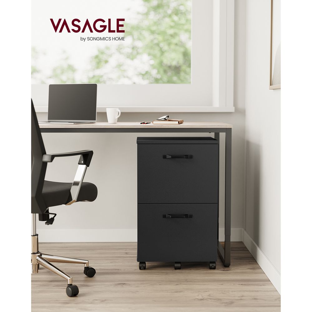 Rolling File Cabinet | Lockable Two Drawer Under Desk Storage