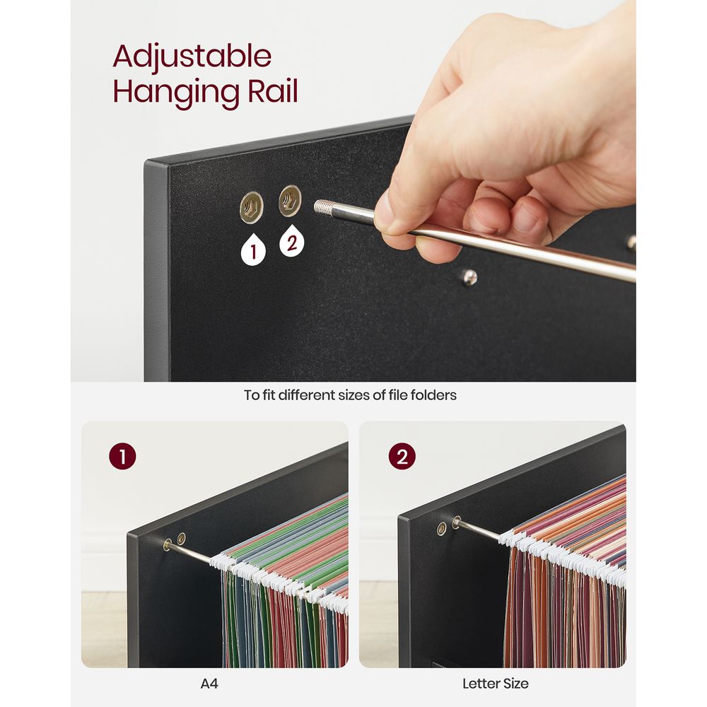 Rolling File Cabinet | Lockable Two Drawer Under Desk Storage