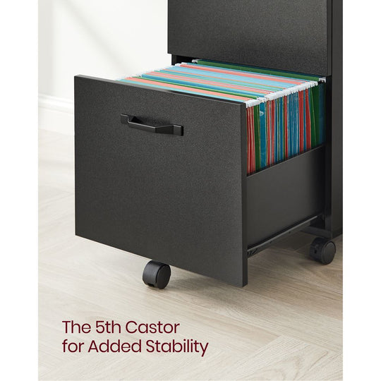 Rolling File Cabinet | Lockable Two Drawer Under Desk Storage