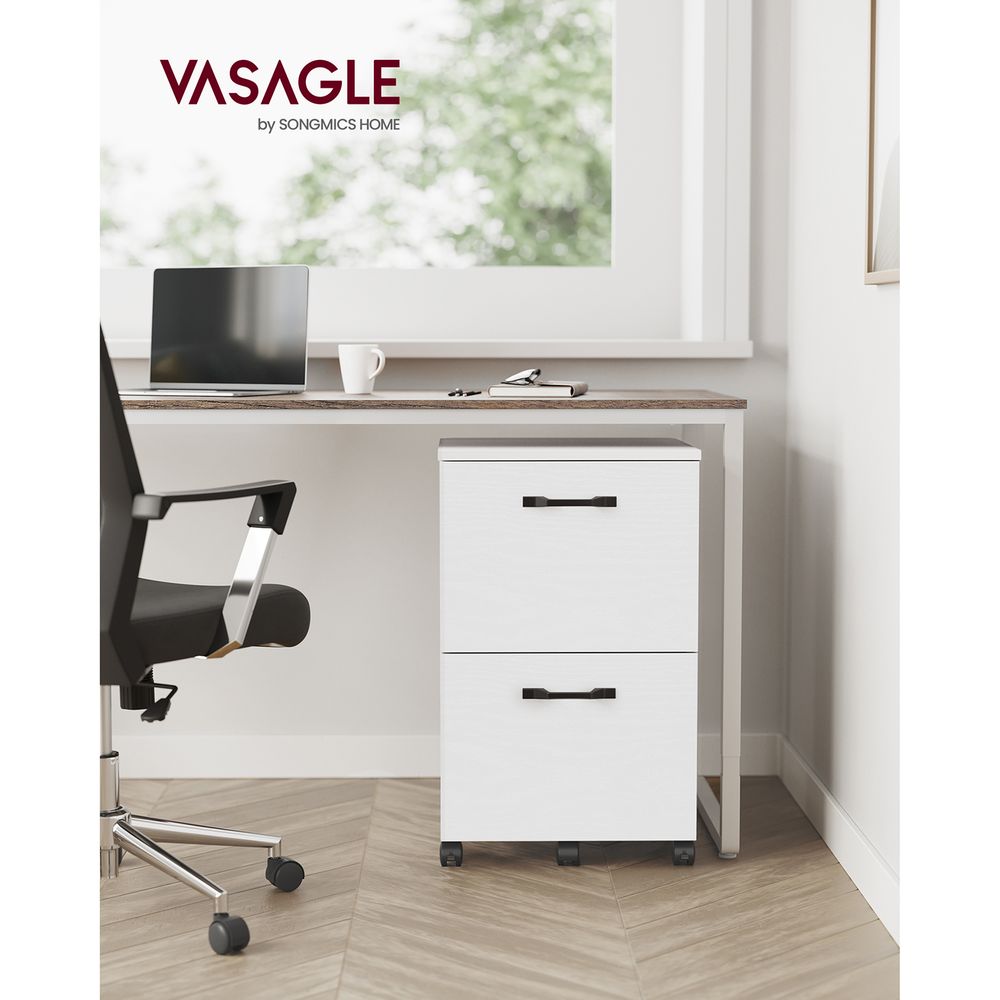 Rolling File Cabinet | Lockable Two Drawer Under Desk Storage