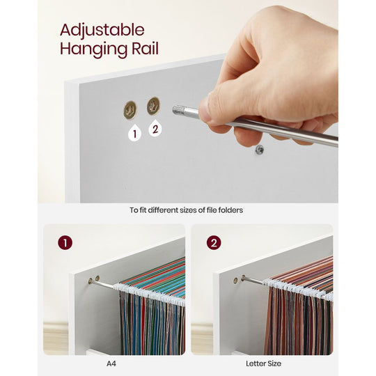 Rolling File Cabinet | Lockable Two Drawer Under Desk Storage