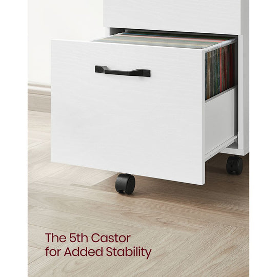 Rolling File Cabinet | Lockable Two Drawer Under Desk Storage