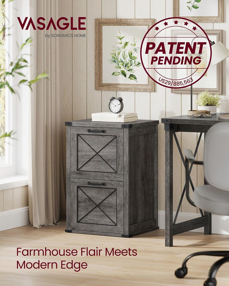 Farmhouse File Cabinet | Two Drawer Home Office Storage