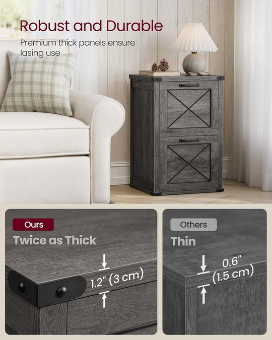 Farmhouse File Cabinet | Two Drawer Home Office Storage