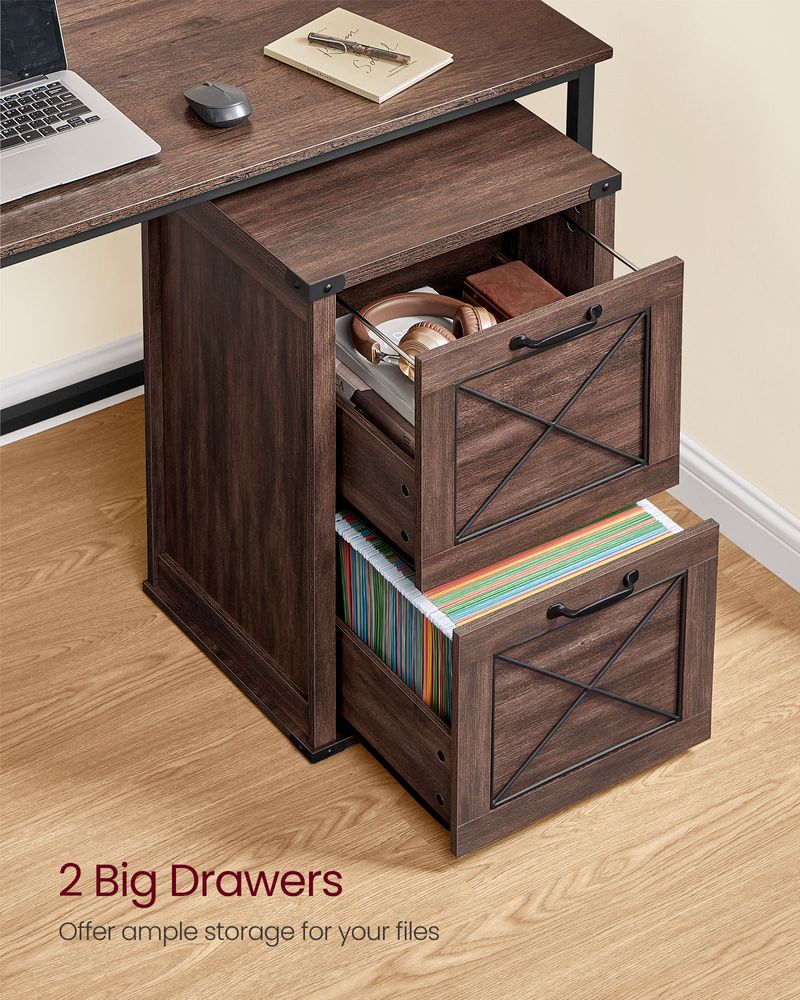Farmhouse File Cabinet | Two Drawer Home Office Storage
