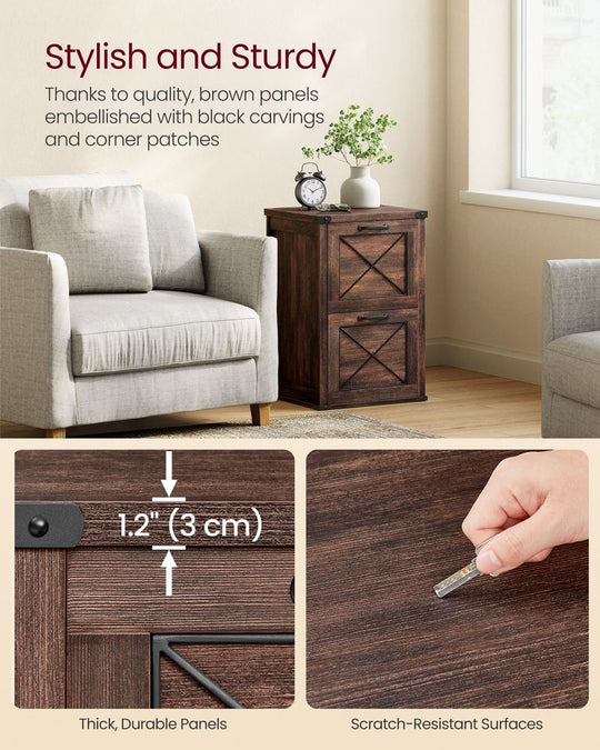 Farmhouse File Cabinet | Two Drawer Home Office Storage