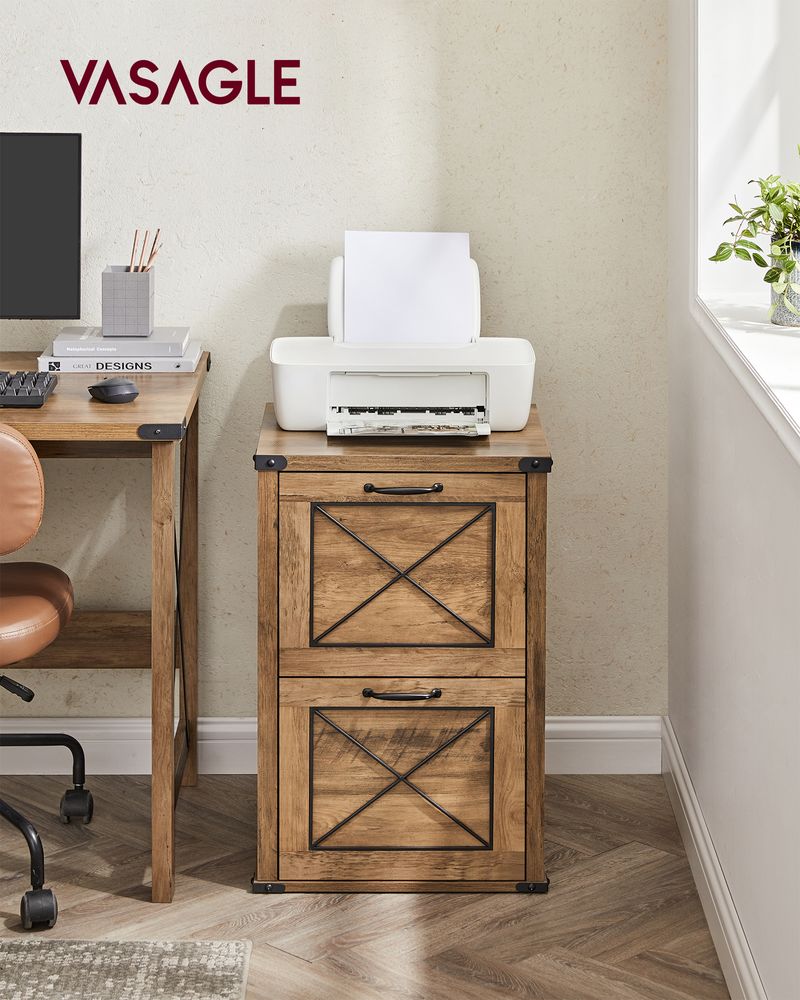 Farmhouse File Cabinet | Two Drawer Home Office Storage