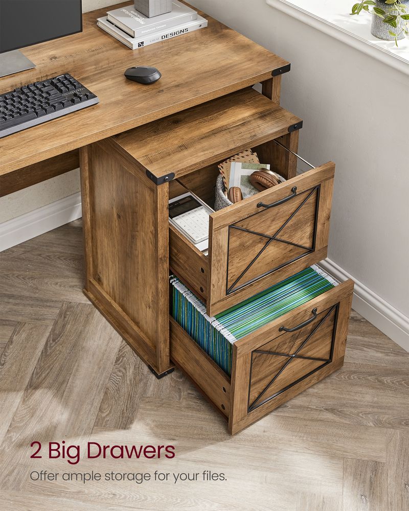 Farmhouse File Cabinet | Two Drawer Home Office Storage