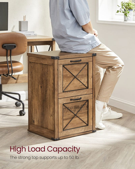 Farmhouse File Cabinet | Two Drawer Home Office Storage