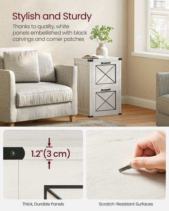 Farmhouse File Cabinet | Two Drawer Home Office Storage
