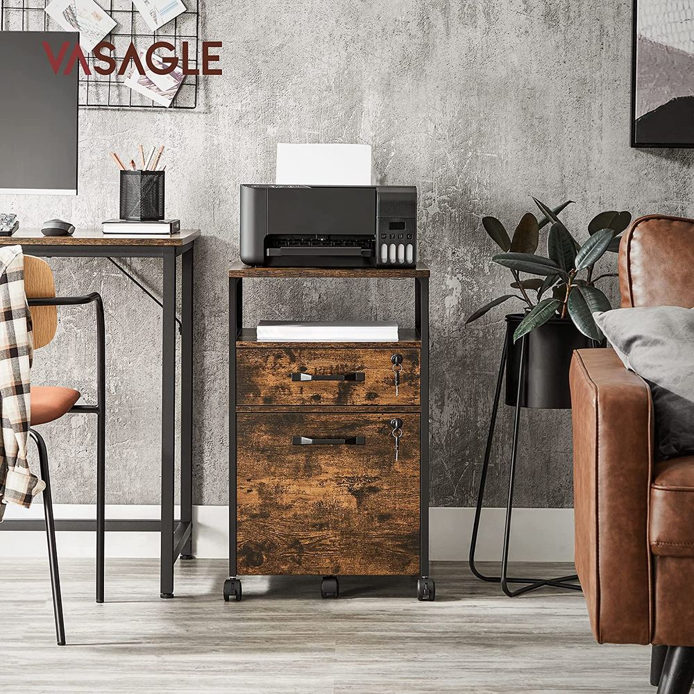 Mobile Filing Cabinet | Lockable Under-Desk Storage on Wheels