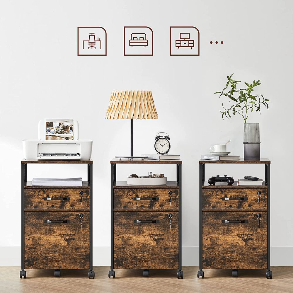Mobile Filing Cabinet | Lockable Under-Desk Storage on Wheels