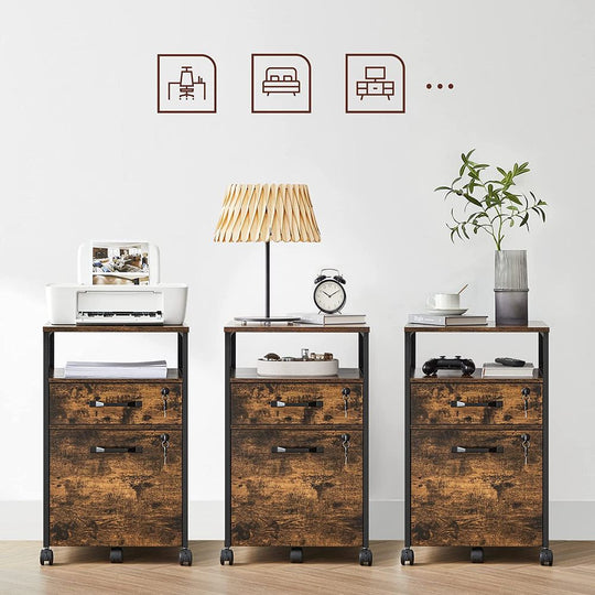 Mobile Filing Cabinet | Lockable Under-Desk Storage on Wheels